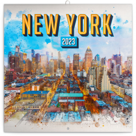 Poznámkový kalendář New York 2023, 30 × 30 cm