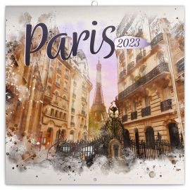 Poznámkový kalendář Paříž 2023, 30 × 30 cm