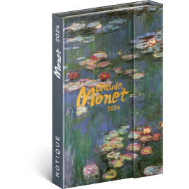 Týždenný magnetický diár Claude Monet 2024, 11 × 16 cm