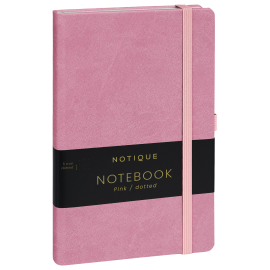 Notes Ružový, bodkovaný, 13 × 21 cm