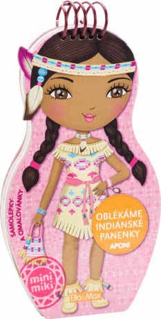 Oblékáme indiánske panenky Aponi - maľovanky