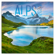 Poznámkový kalendár Alpy 2024, 30 × 30 cm