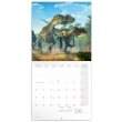 Poznámkový kalendár Dinosaury 2024, 30 × 30 cm