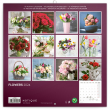 Poznámkový kalendár Kvety, 30 × 30 cm