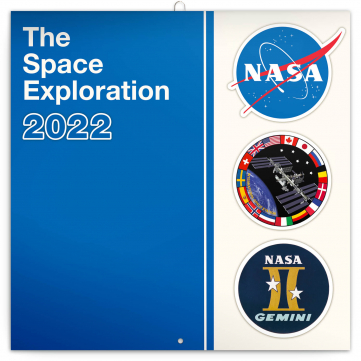 Poznámkový kalendář NASA 2022, 30 × 30 cm