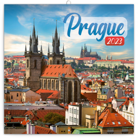 Poznámkový kalendář Praha letní 2023, 30 × 30 cm