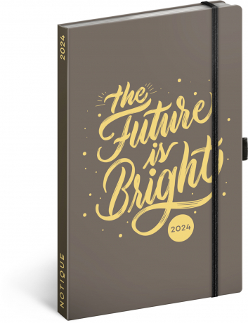 Týdenní diář Future Is Bright 2024, 13 × 21 cm