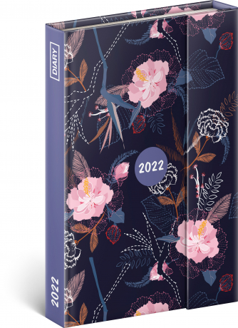 Týdenní magnetický diář Květy 2022, 11 × 16 cm