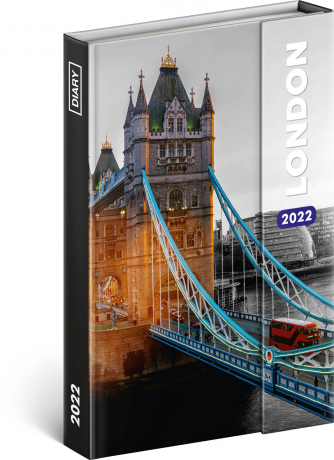 Týdenní magnetický diář Londýn 2022, 11 × 16 cm