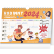 Týždenný rodinný plánovací kalendár s háčikom CZ/SK 2024, 30 × 21 cm